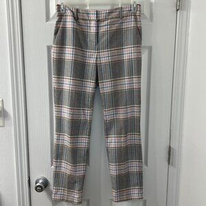 Express Stretch Columnist Ankle Mid Rise Plaid Pants Sz 6R